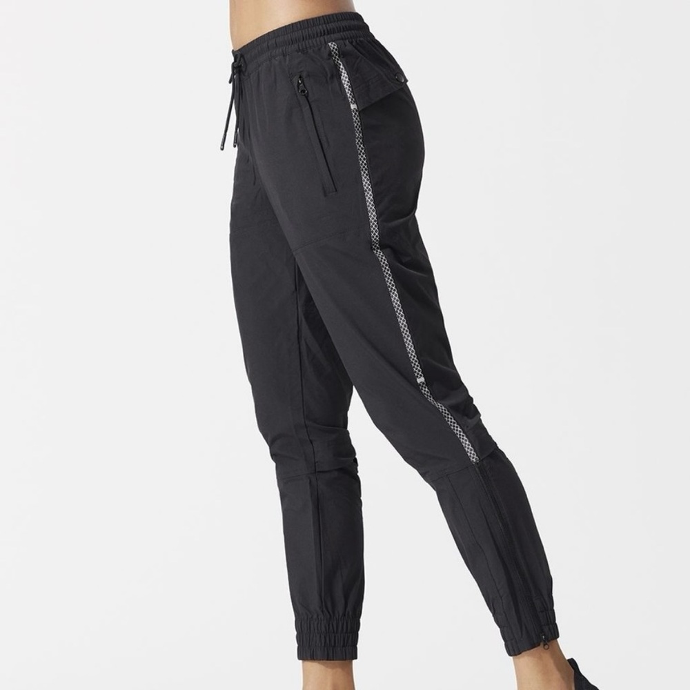 Adidas by Stella McCartney Black Track Joggers with Reflective Side Trim